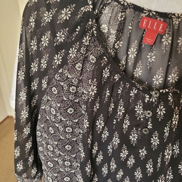 BUY 3, get 1 FREE (SEE DETAILS), Elle Black Blouse (313) - Picture 2 of 6